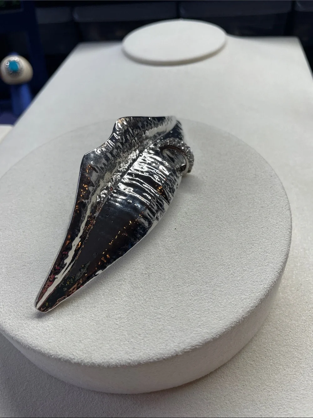 Gold/ Silver Lip Double-Band Statement Ring
